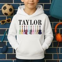 Taylor Personalized Name I Love Taylor Girl Groovy 70S Kids Hoodie thumb 2