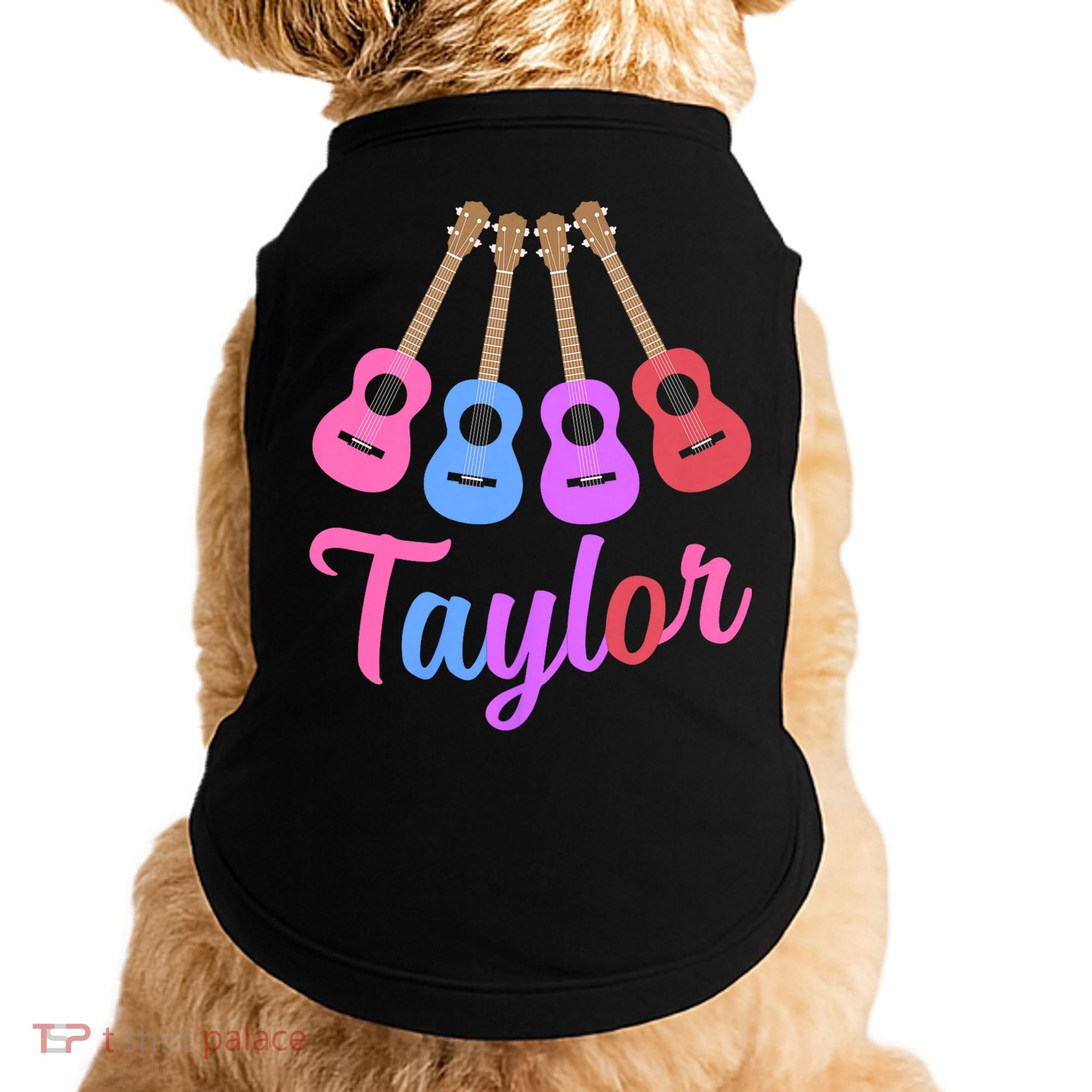 Taylor Personalized Name I Love Taylor Girl Groovy 70S Doggie Tank