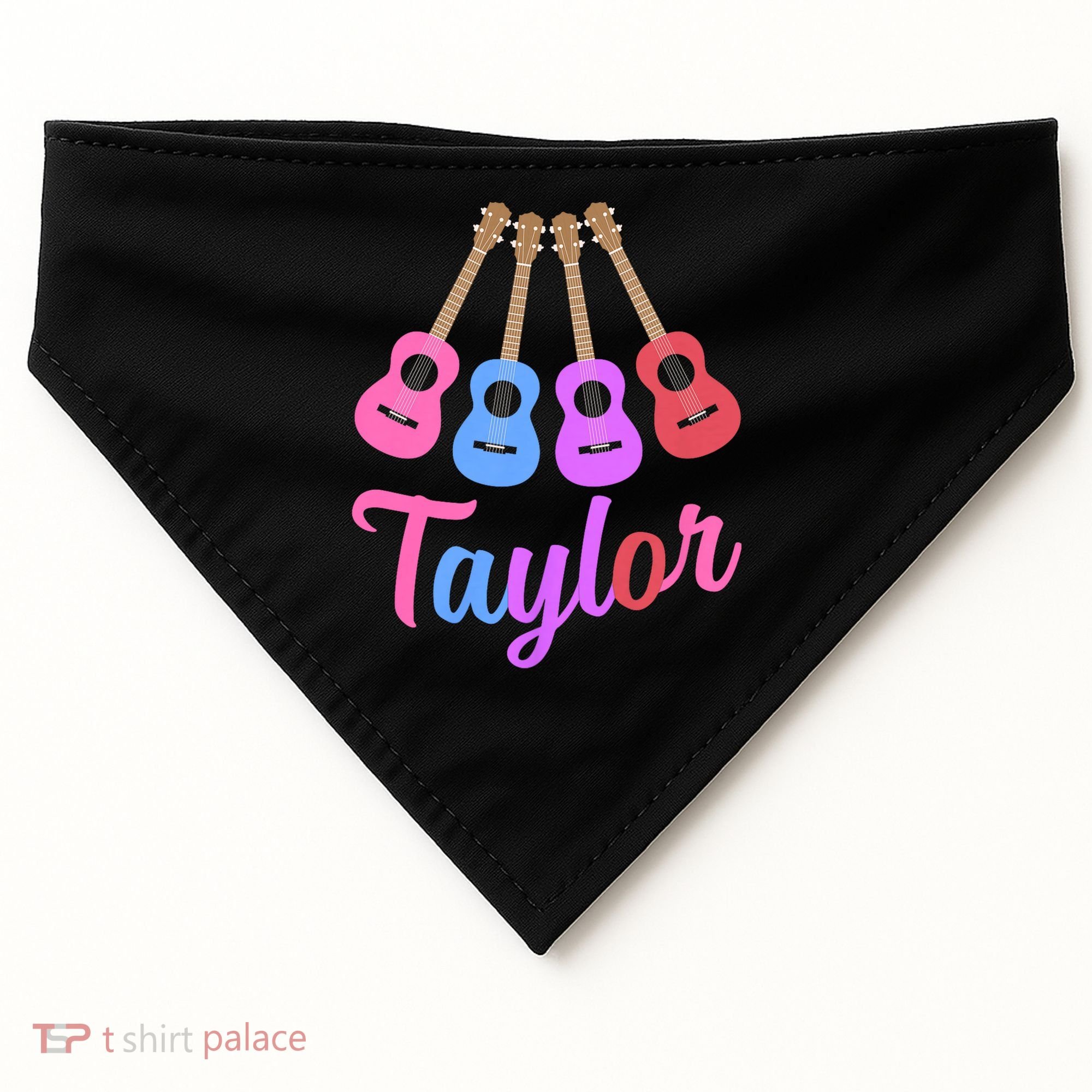 Taylor Personalized Name I Love Taylor Girl Groovy 70S USA-Made Doggie Bandana