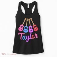 Taylor Personalized Name I Love Taylor Girl Groovy 70S Women's Tank Top thumb 0
