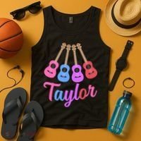 Taylor Personalized Name I Love Taylor Girl Groovy 70S Tank Top thumb 4