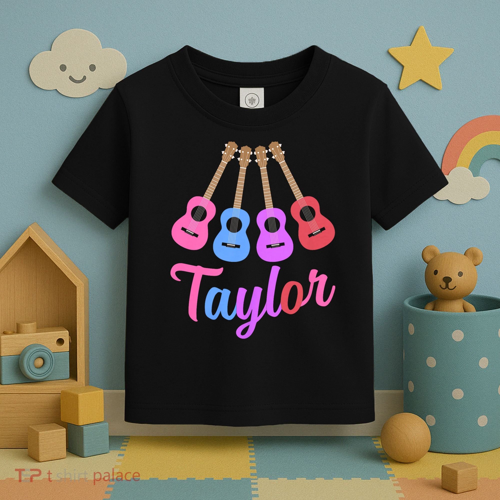 Taylor Personalized Name I Love Taylor Girl Groovy 70S Toddler T-Shirt