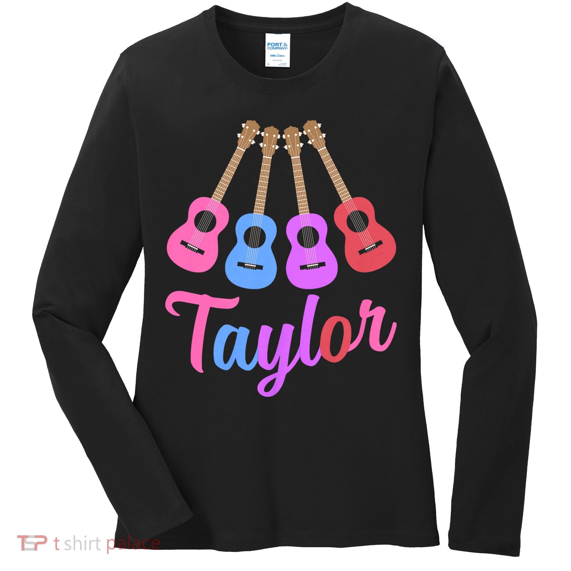 Taylor Personalized Name I Love Taylor Girl Groovy 70S Women's Long Sleeve Shirt