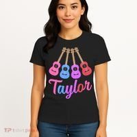 Taylor Personalized Name I Love Taylor Girl Groovy 70S Women's T-Shirt thumb 4