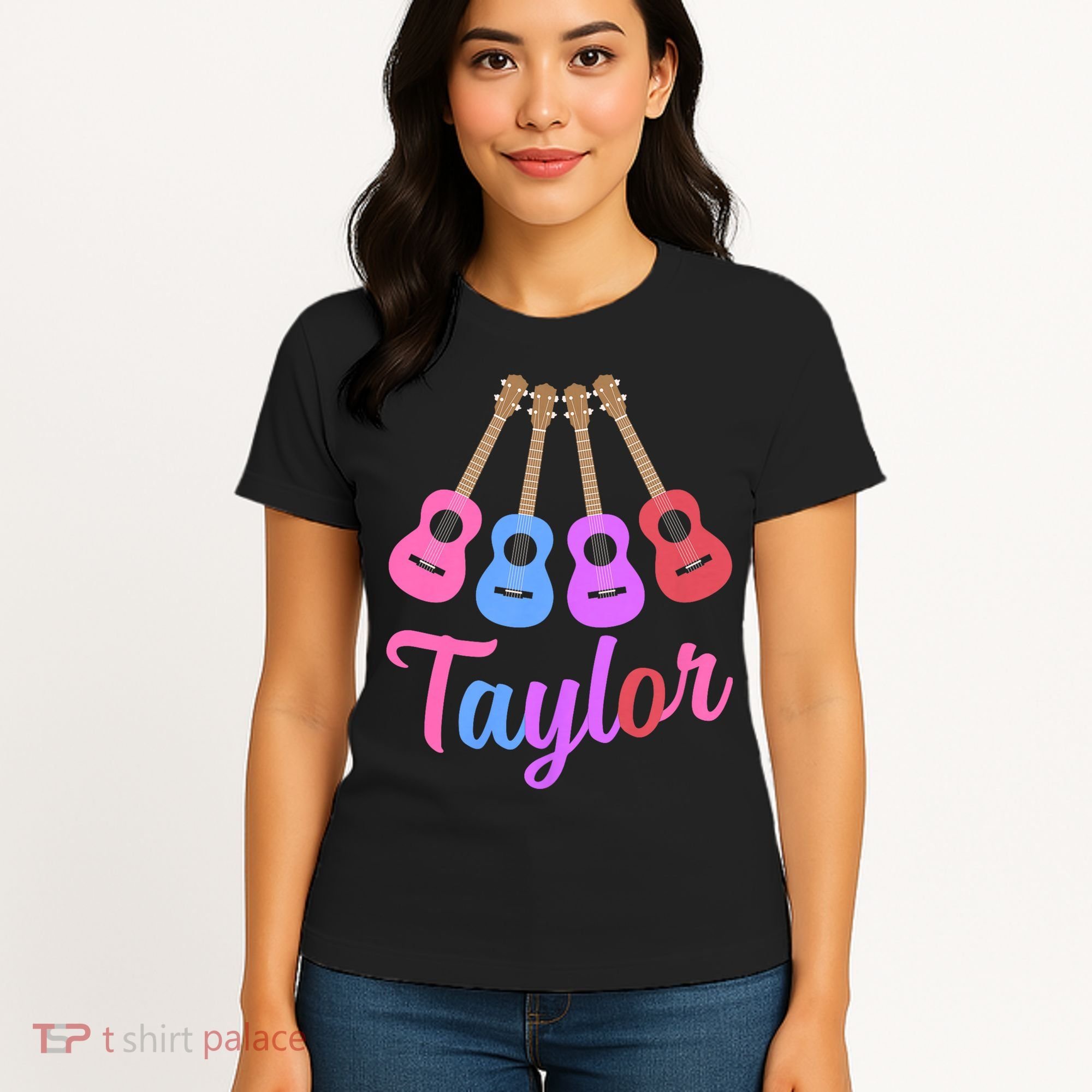 Taylor Personalized Name I Love Taylor Girl Groovy 70S Women's T-Shirt