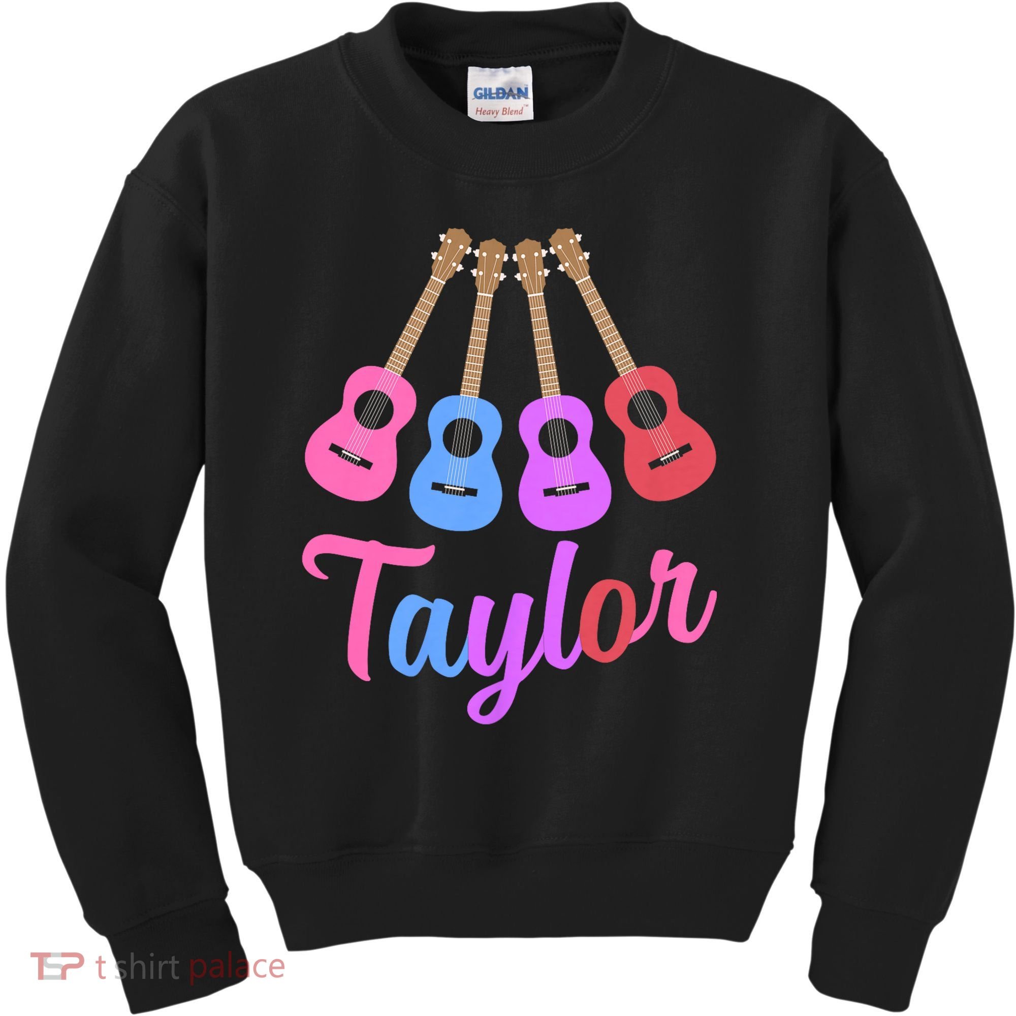 Taylor Personalized Name I Love Taylor Girl Groovy 70S Kids Sweatshirt