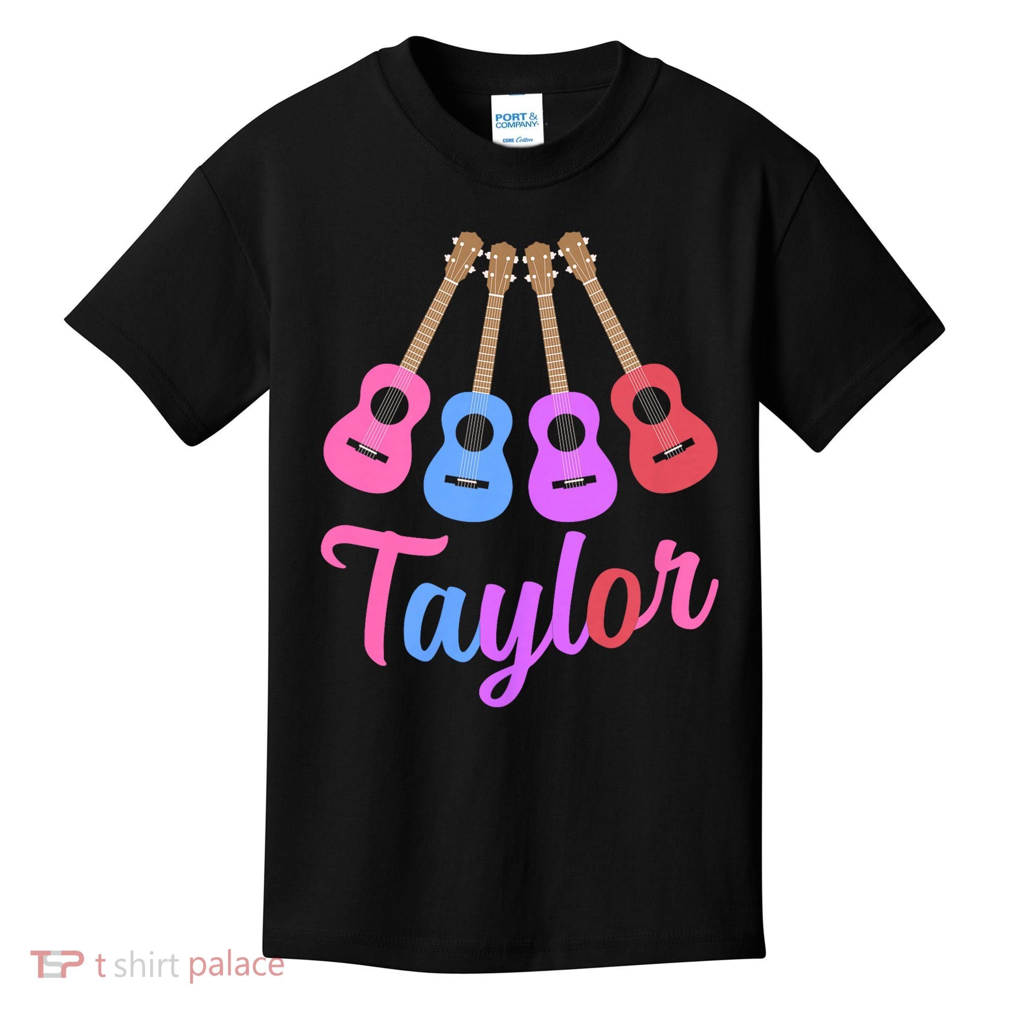 Taylor Personalized Name I Love Taylor Girl Groovy 70S Kids T-Shirt