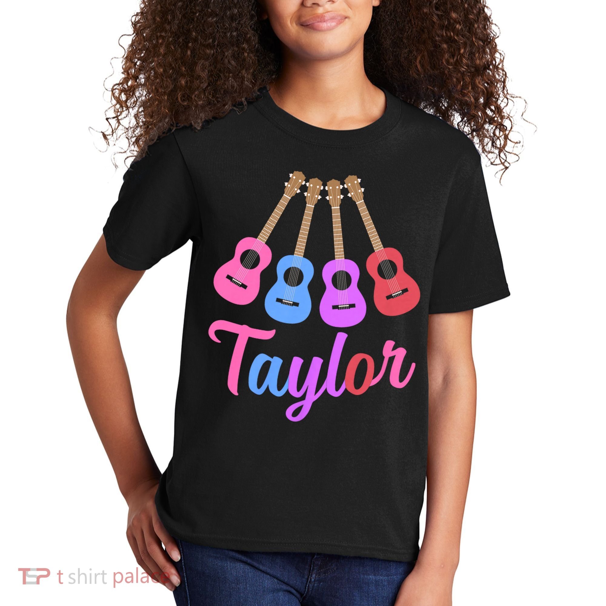 Taylor Personalized Name I Love Taylor Girl Groovy 70S Kids T-Shirt