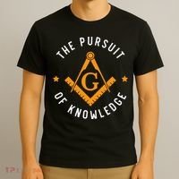 The Pursuit Of Knowledge Mason Fraternal Smib Freemason T-Shirt thumb 3
