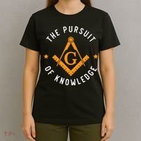 The Pursuit Of Knowledge Mason Fraternal Smib Freemason T-Shirt thumb 4