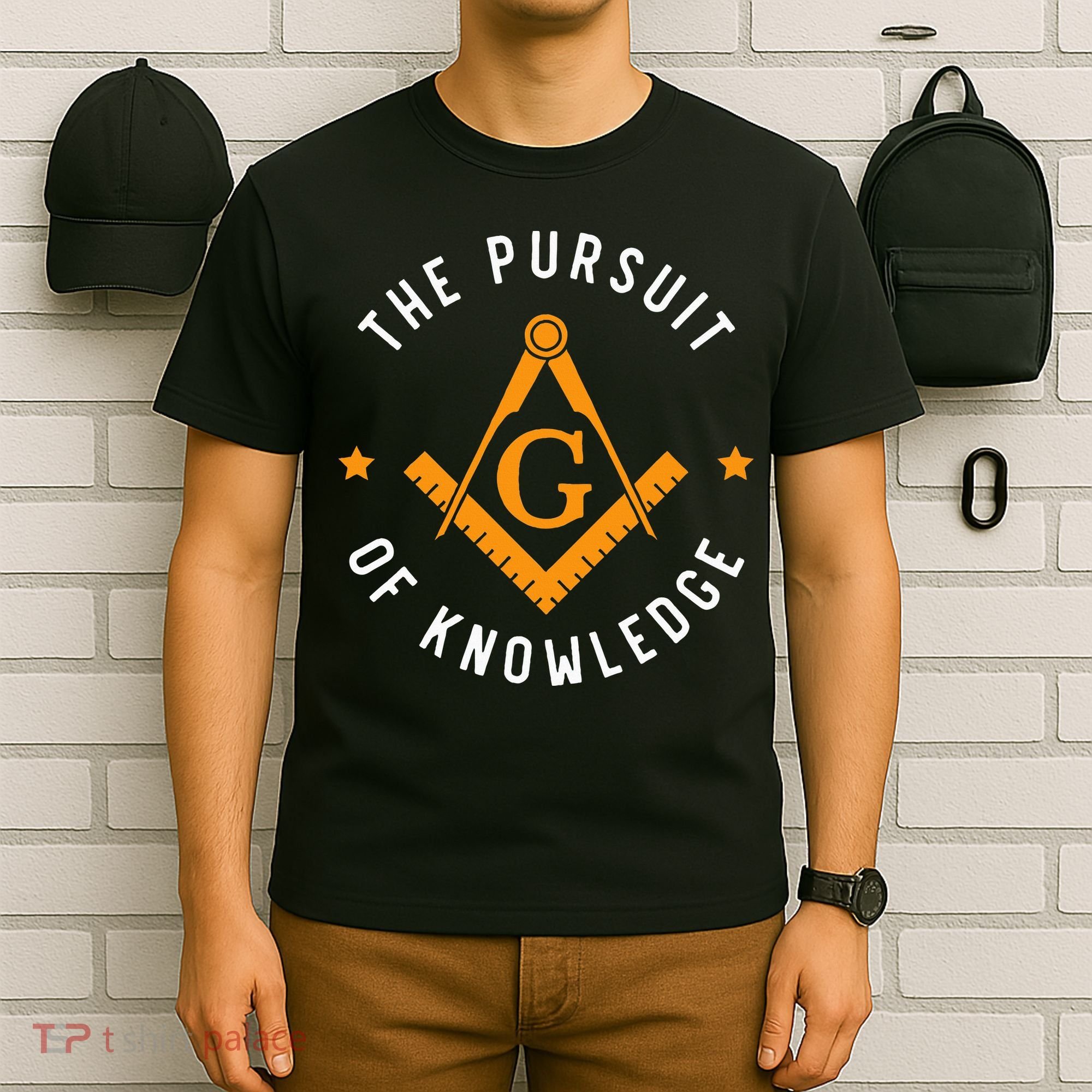 The Pursuit Of Knowledge Mason Fraternal Smib Freemason T-Shirt