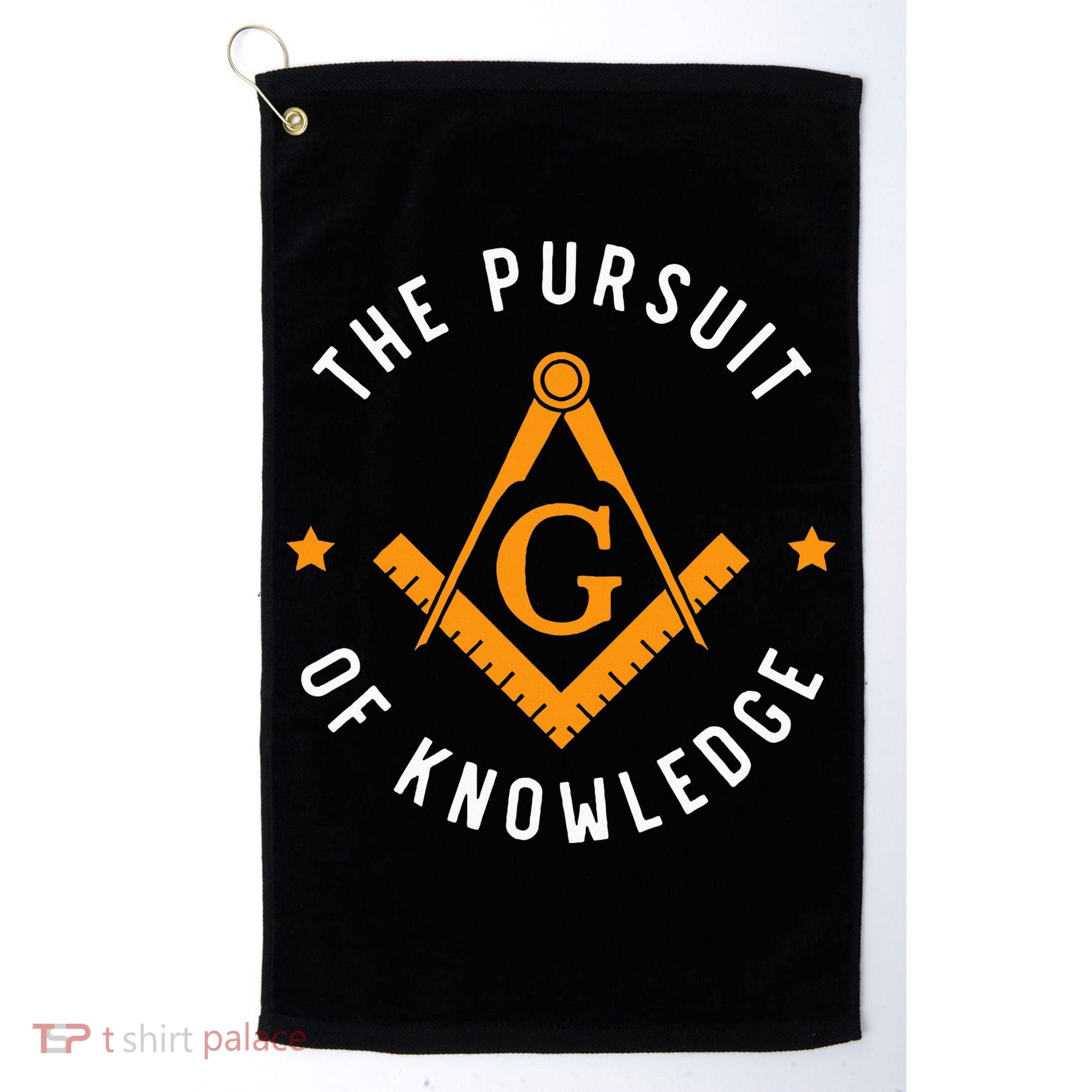 The Pursuit Of Knowledge Mason Fraternal Smib Freemason Golf Towel