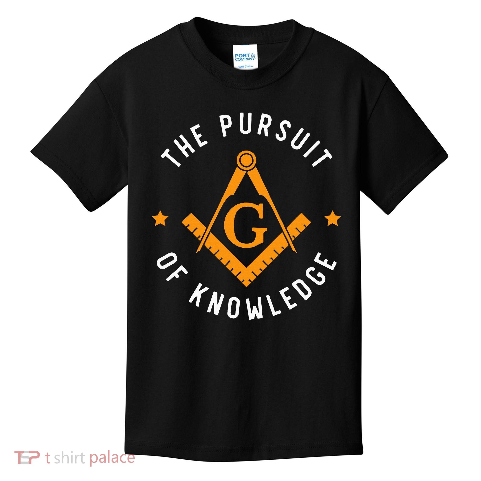 The Pursuit Of Knowledge Mason Fraternal Smib Freemason Kids T-Shirt