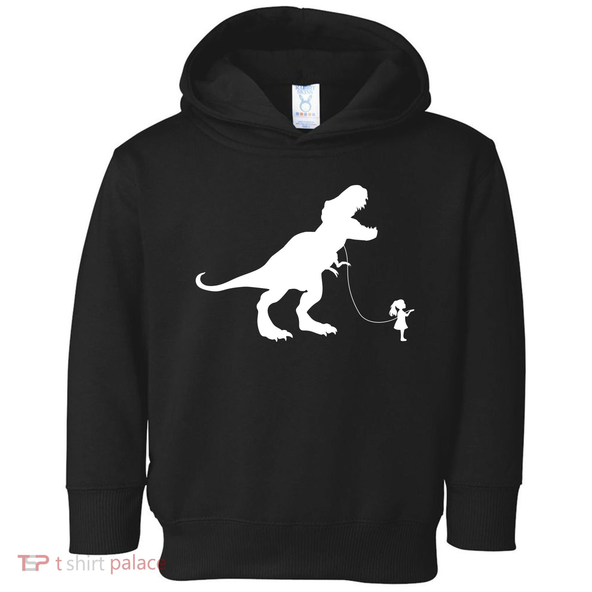 TREX PET ON A LEASH GIRL Toddler Hoodie