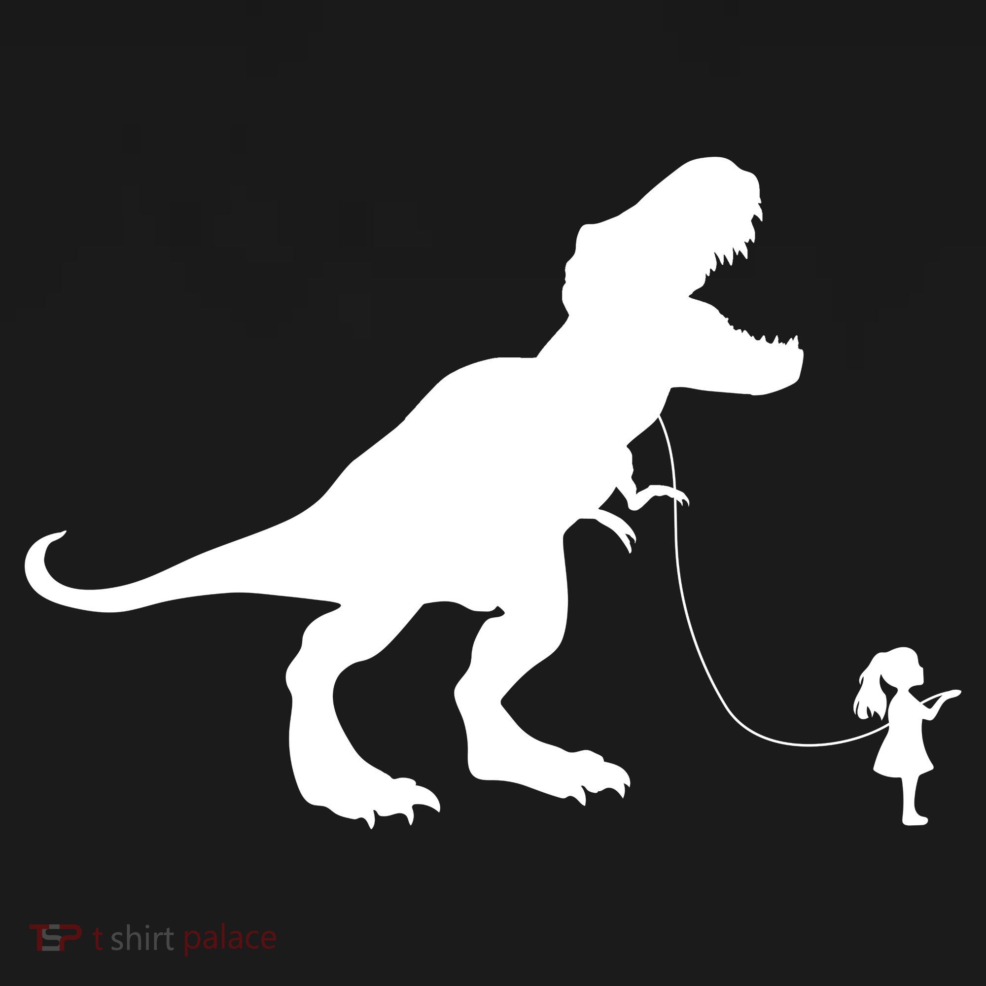TREX PET ON A LEASH GIRL Toddler Hoodie