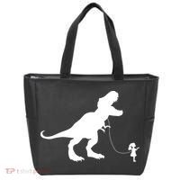 TREX PET ON A LEASH GIRL Tote Bag thumb 0