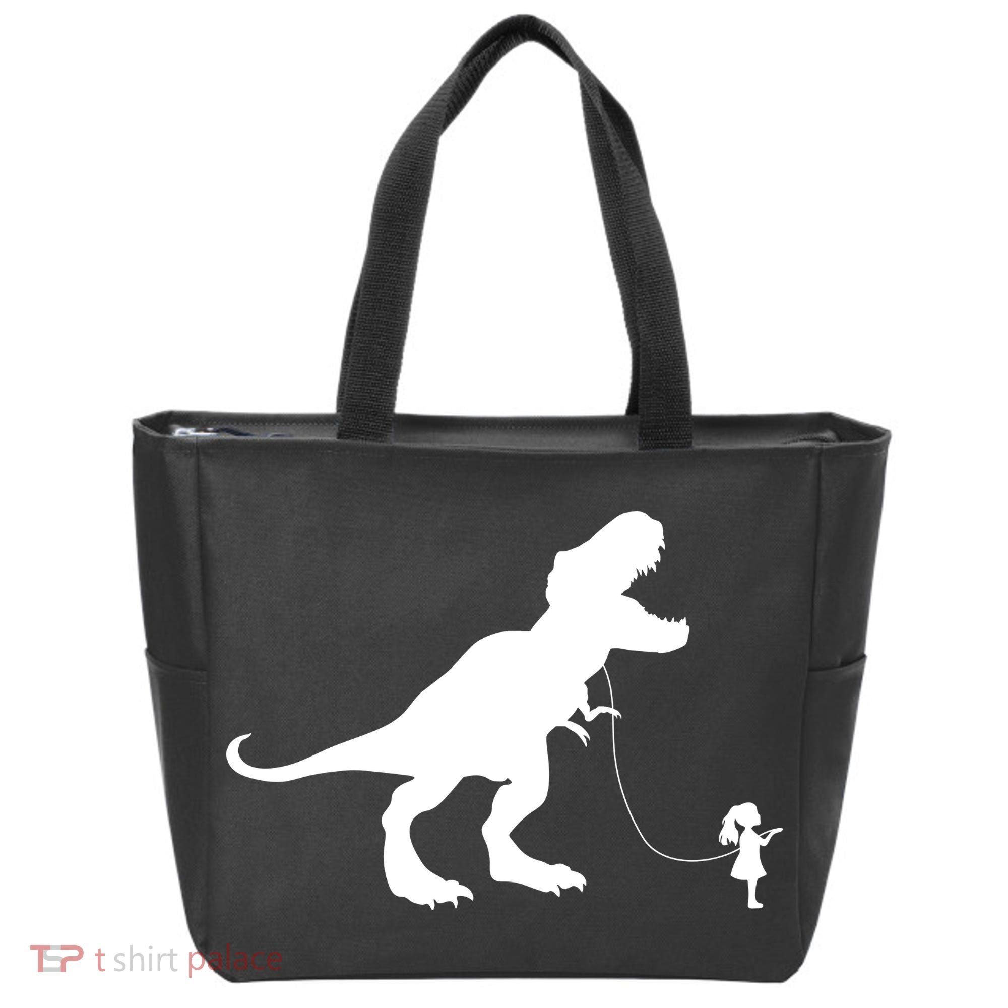 TREX PET ON A LEASH GIRL Tote Bag