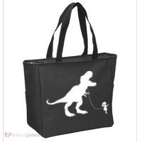 TREX PET ON A LEASH GIRL Tote Bag thumb 2