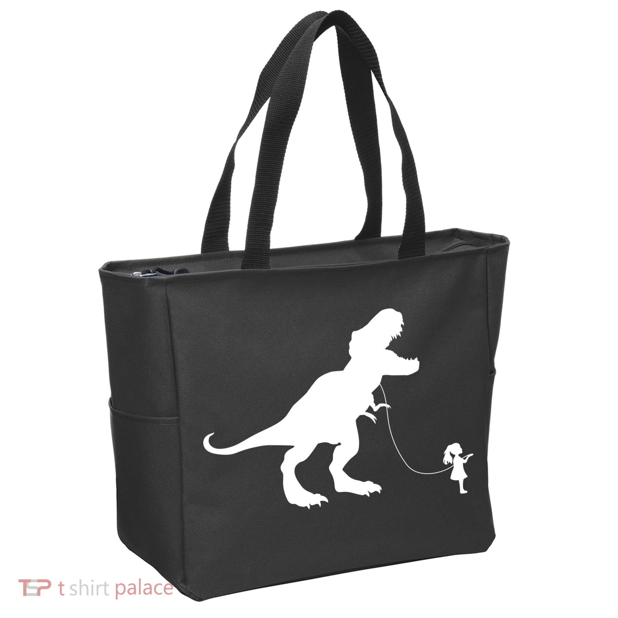 TREX PET ON A LEASH GIRL Tote Bag