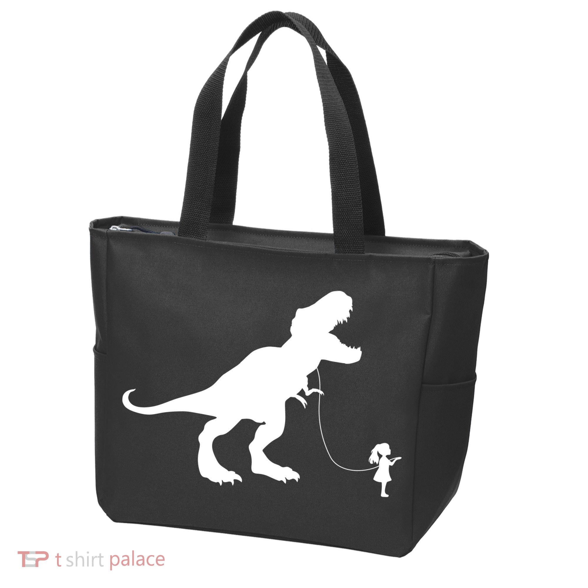 TREX PET ON A LEASH GIRL Tote Bag