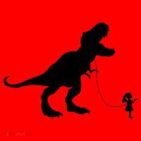 TREX PET ON A LEASH GIRL Santa Hat thumb 1