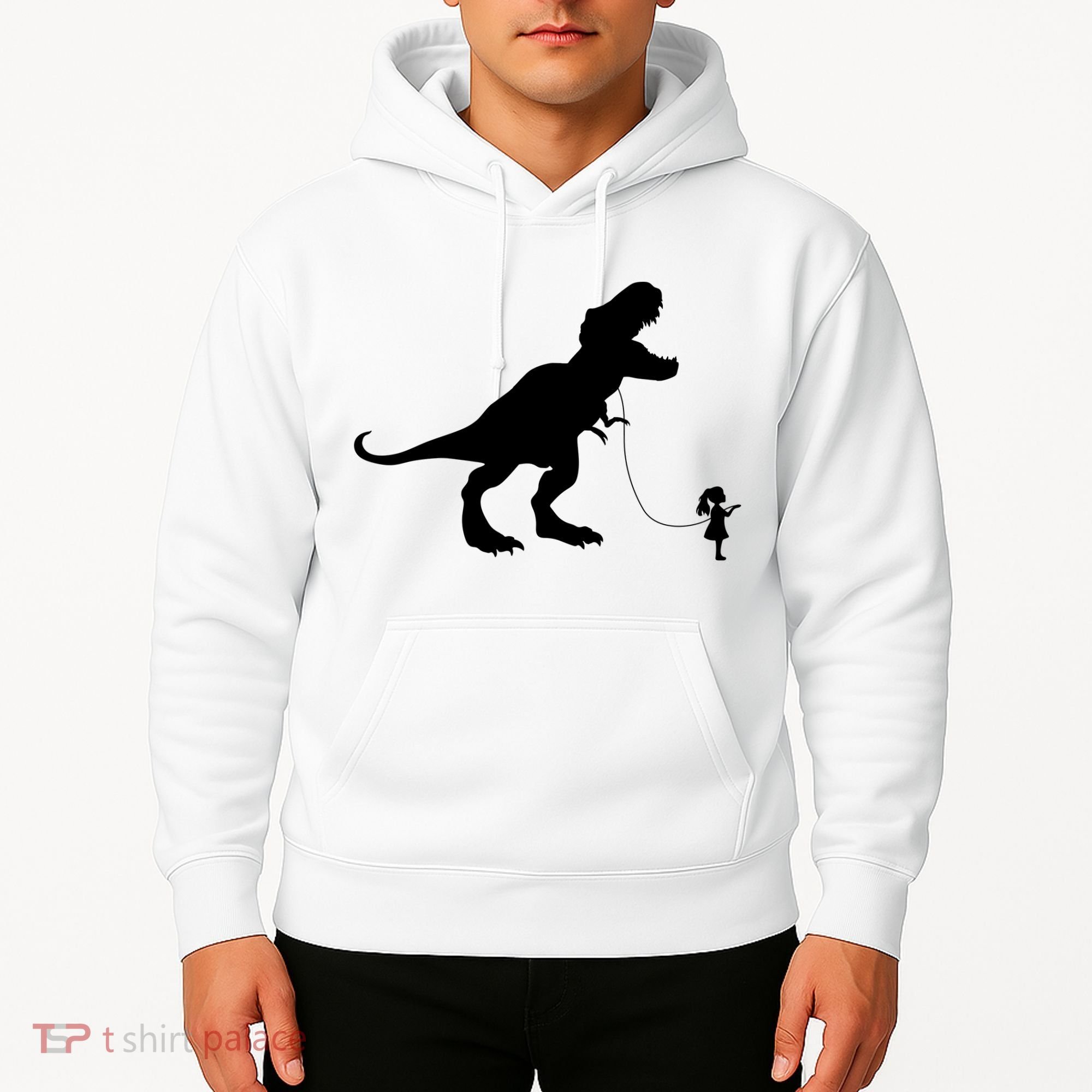 TREX PET ON A LEASH GIRL Hoodie