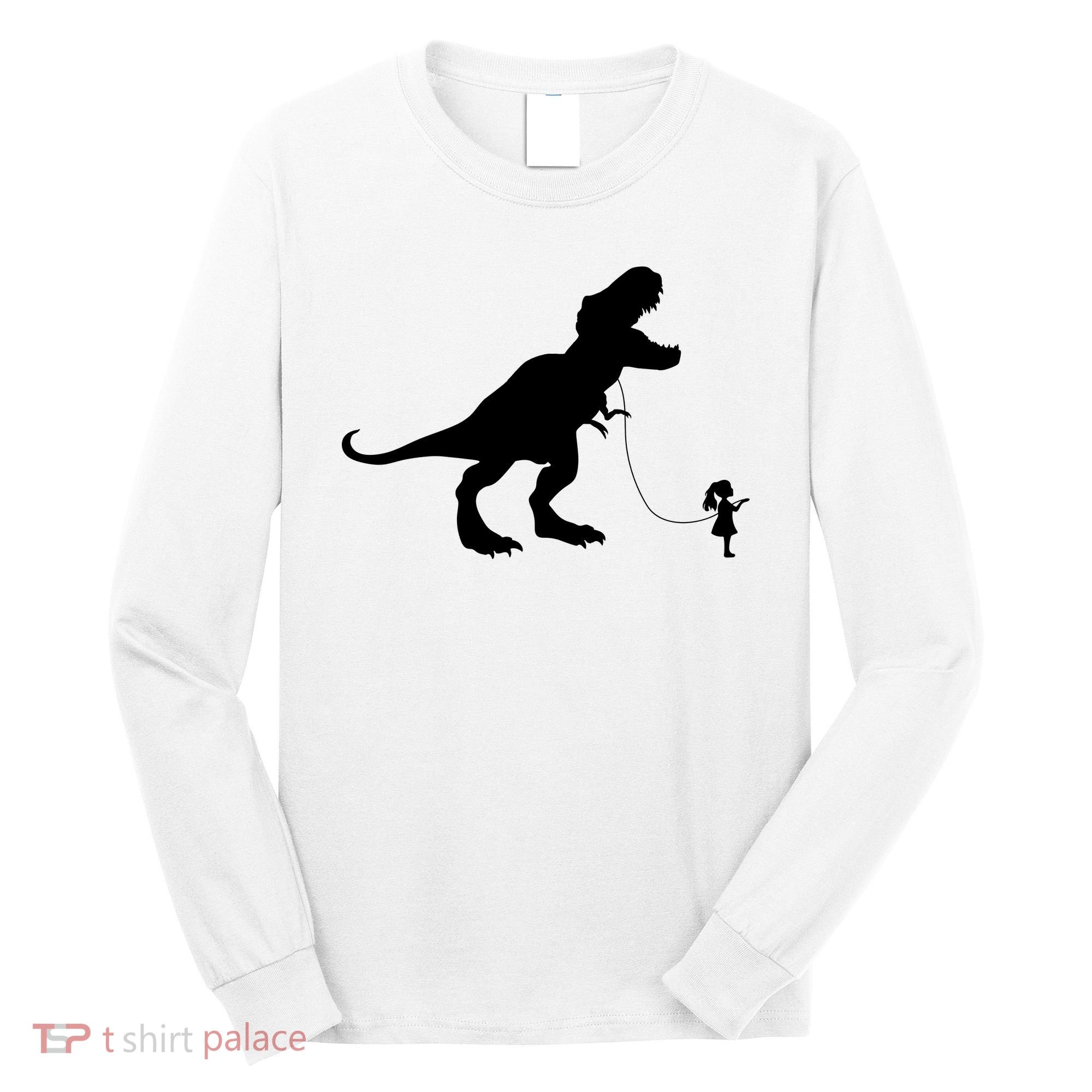 TREX PET ON A LEASH GIRL Long Sleeve Shirt