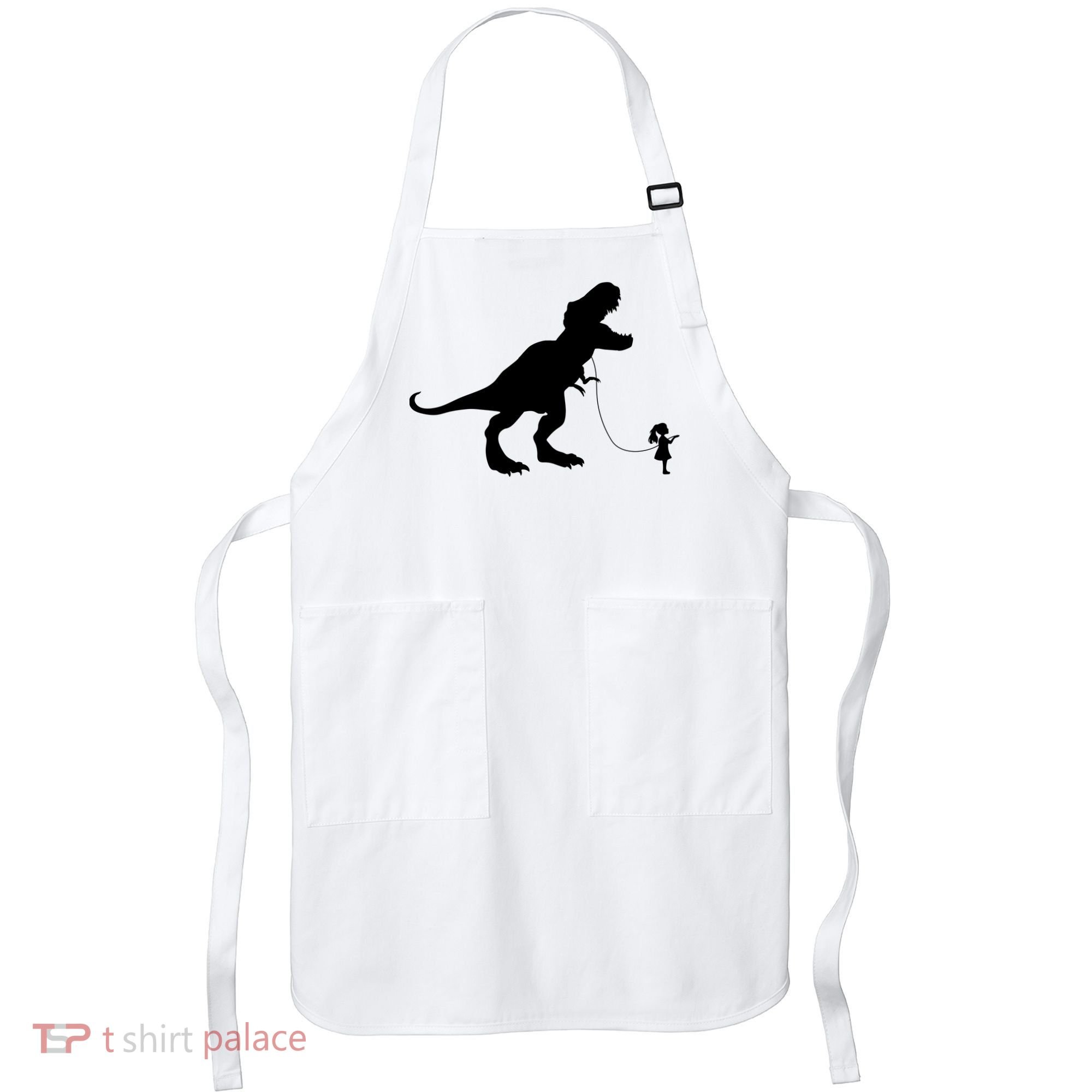 TREX PET ON A LEASH GIRL Apron