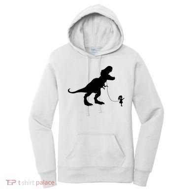 TREX PET ON A LEASH GIRL Women's Hoodie