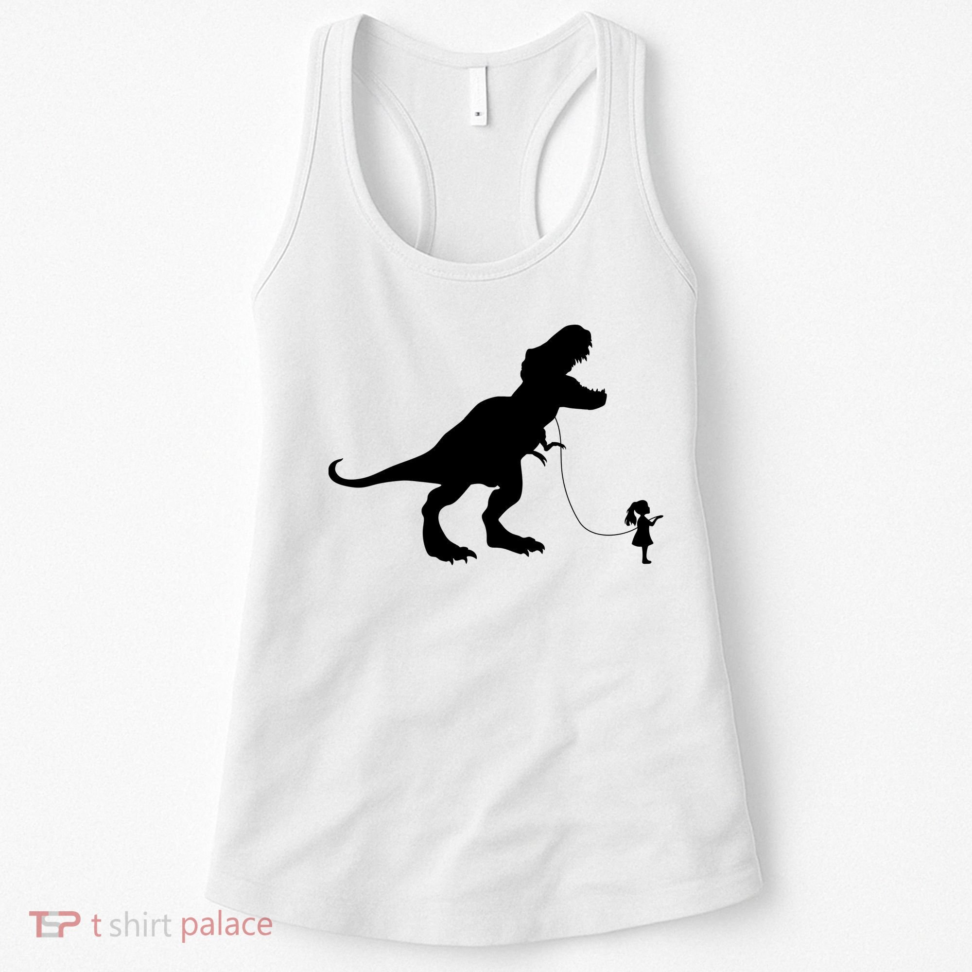 TREX PET ON A LEASH GIRL Women's Tank Top