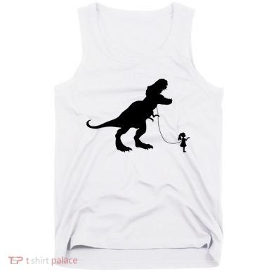 TREX PET ON A LEASH GIRL Tank Top
