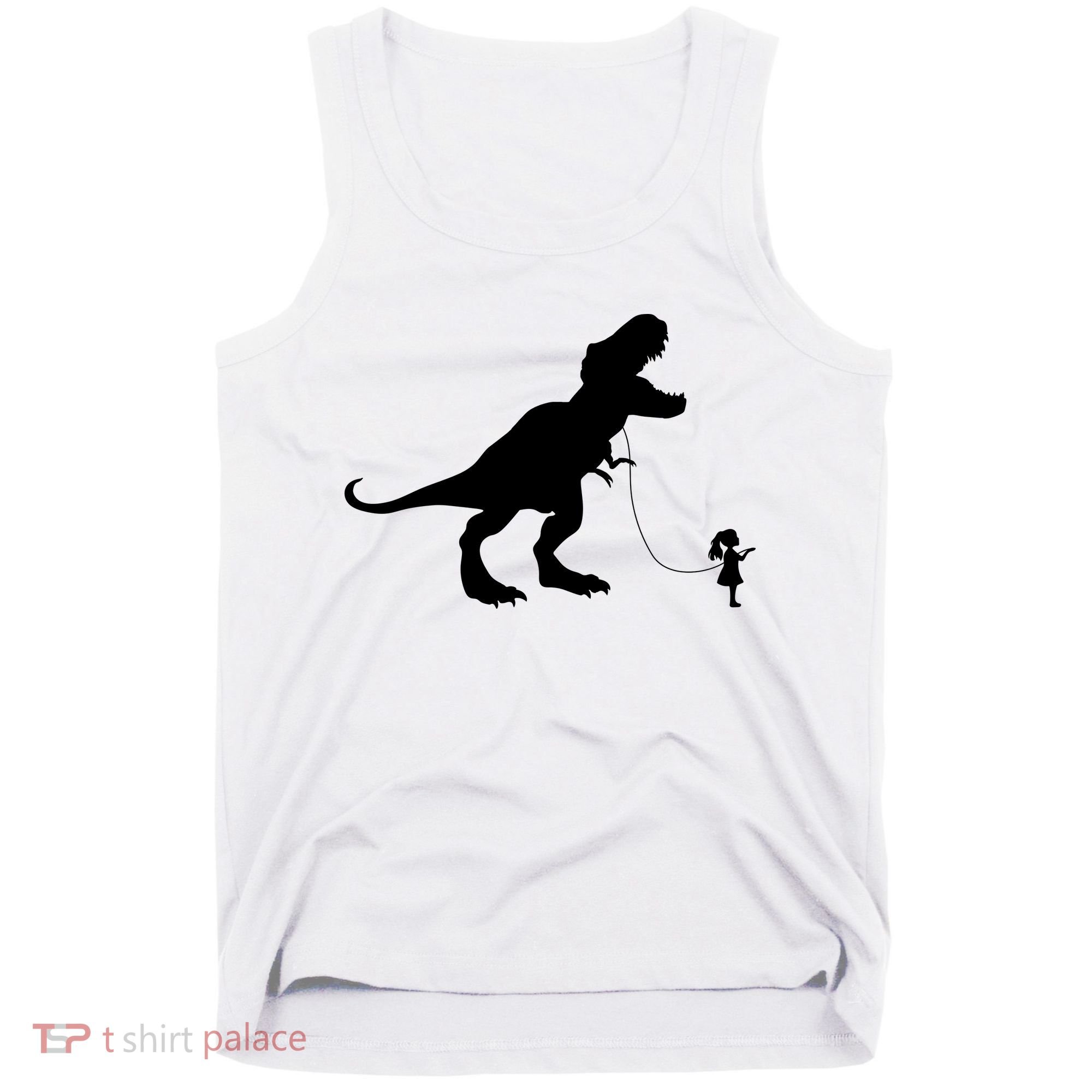 TREX PET ON A LEASH GIRL Tank Top