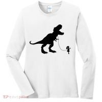 TREX PET ON A LEASH GIRL Women's Long Sleeve Shirt thumb 0