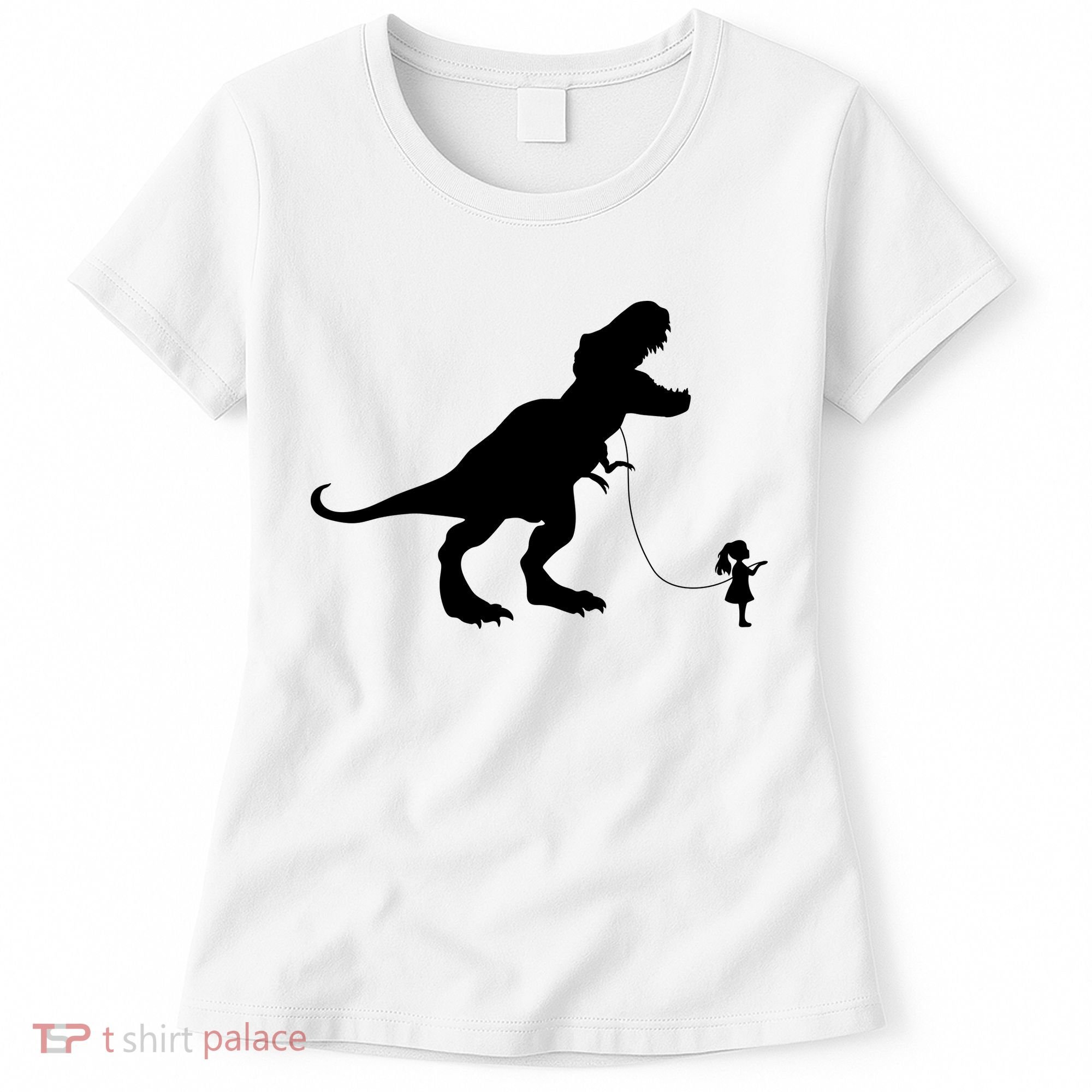 TREX PET ON A LEASH GIRL Women's T-Shirt