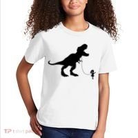 TREX PET ON A LEASH GIRL Kids T-Shirt thumb 2