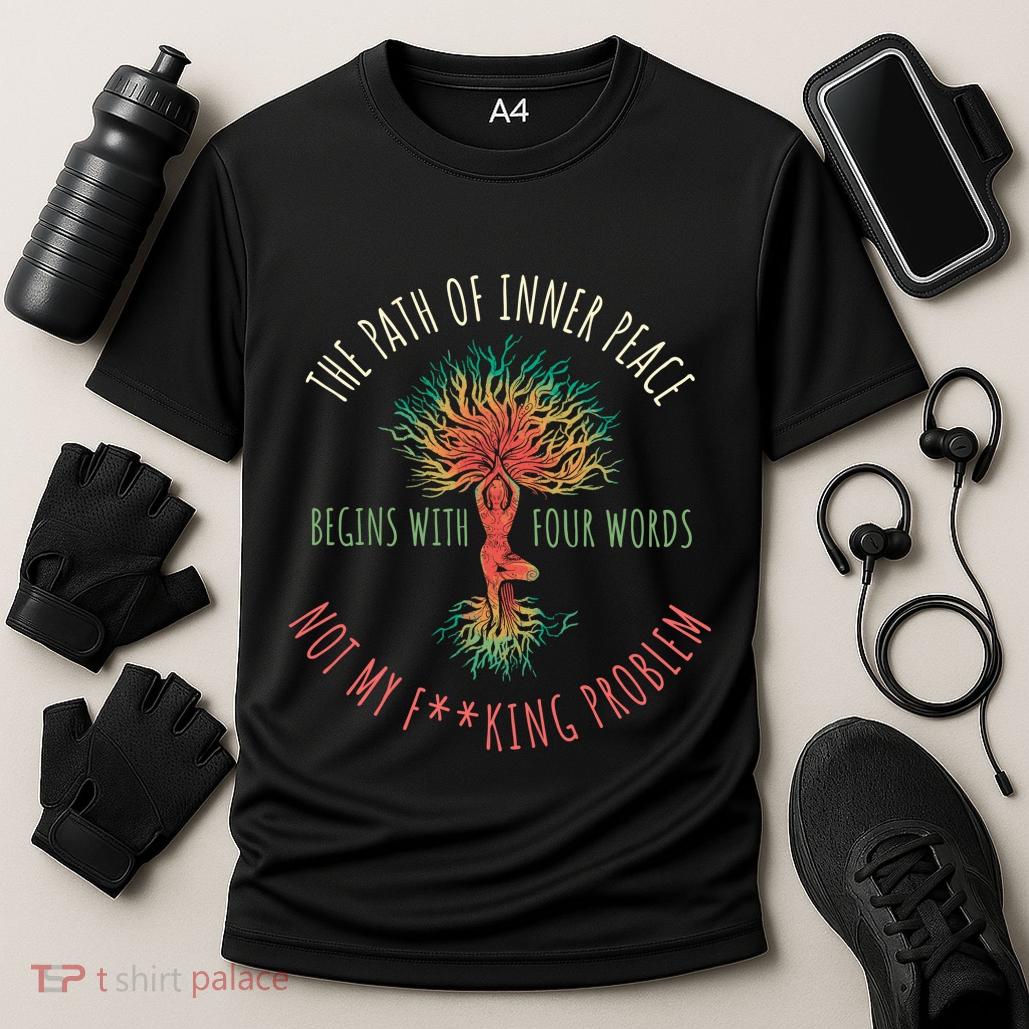 The Path Of Inner Peace Begins With Four Words Great Gift Cooling Performance Crew T-Shirt