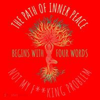 The Path Of Inner Peace Begins With Four Words Great Gift Santa Hat thumb 1
