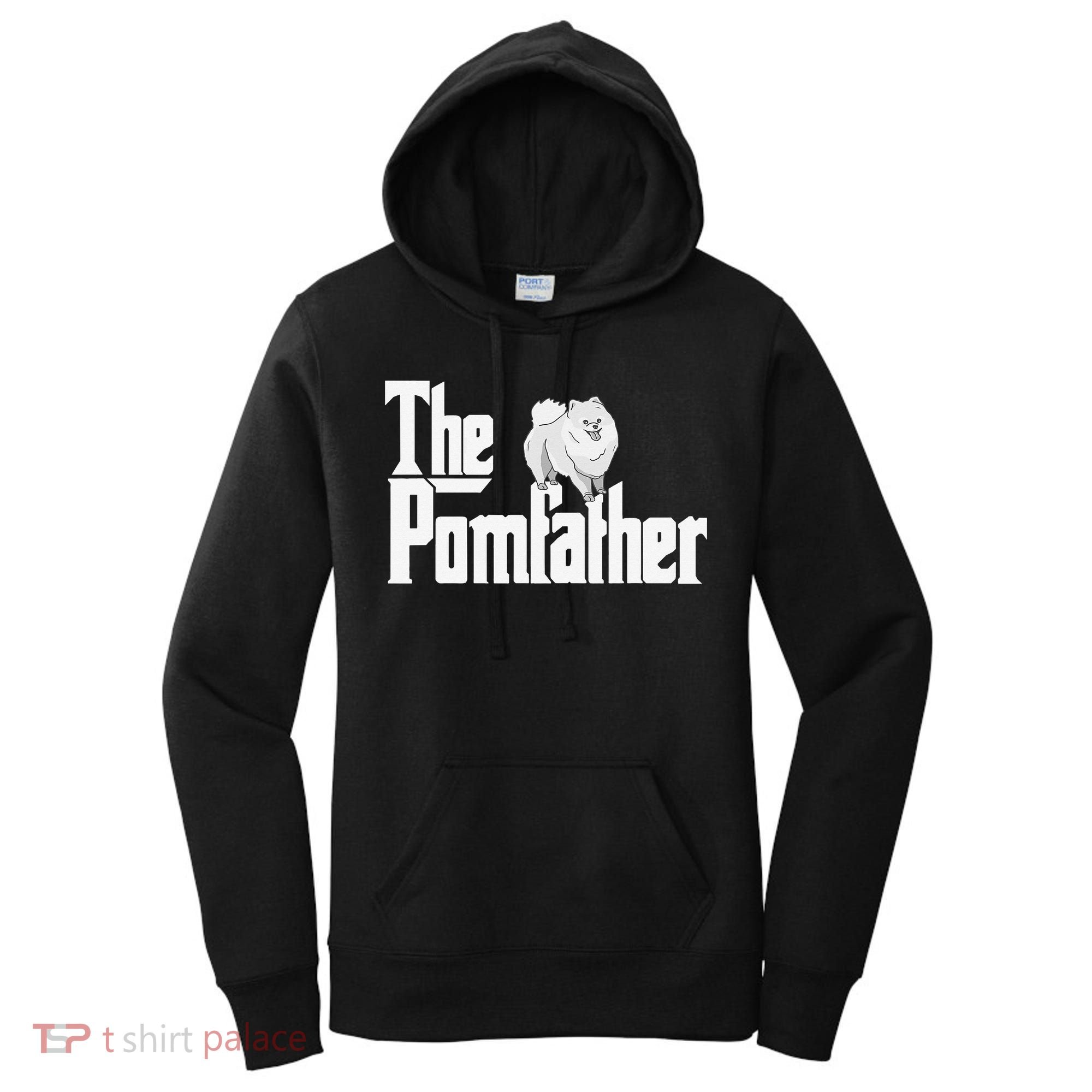 The Pomfather - Pom Father Funny Dog Dad Pomeranian Lover Women's Hoodie