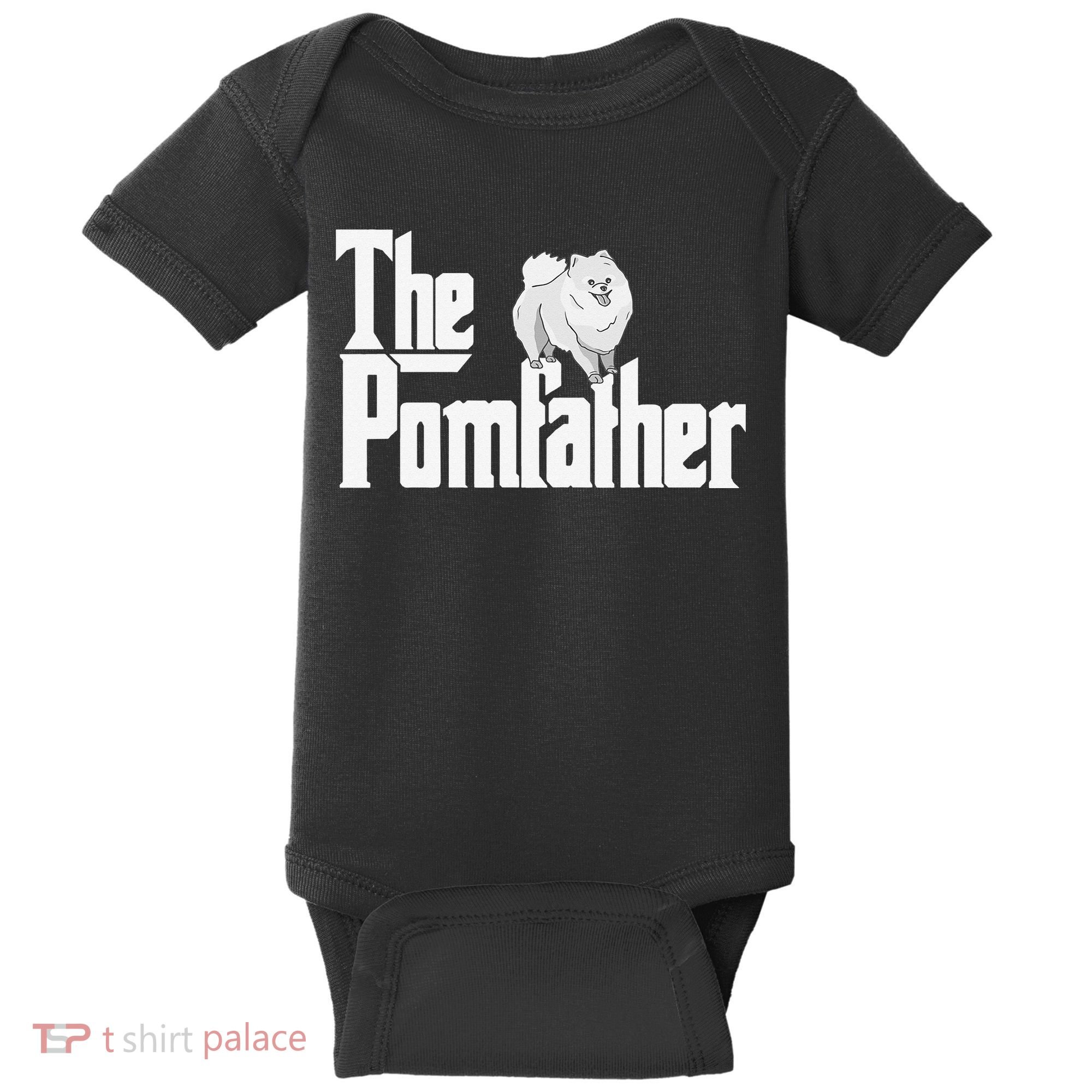 The Pomfather - Pom Father Funny Dog Dad Pomeranian Lover Baby Bodysuit