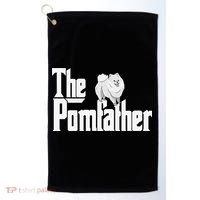 The Pomfather - Pom Father Funny Dog Dad Pomeranian Lover Golf Towel thumb 0