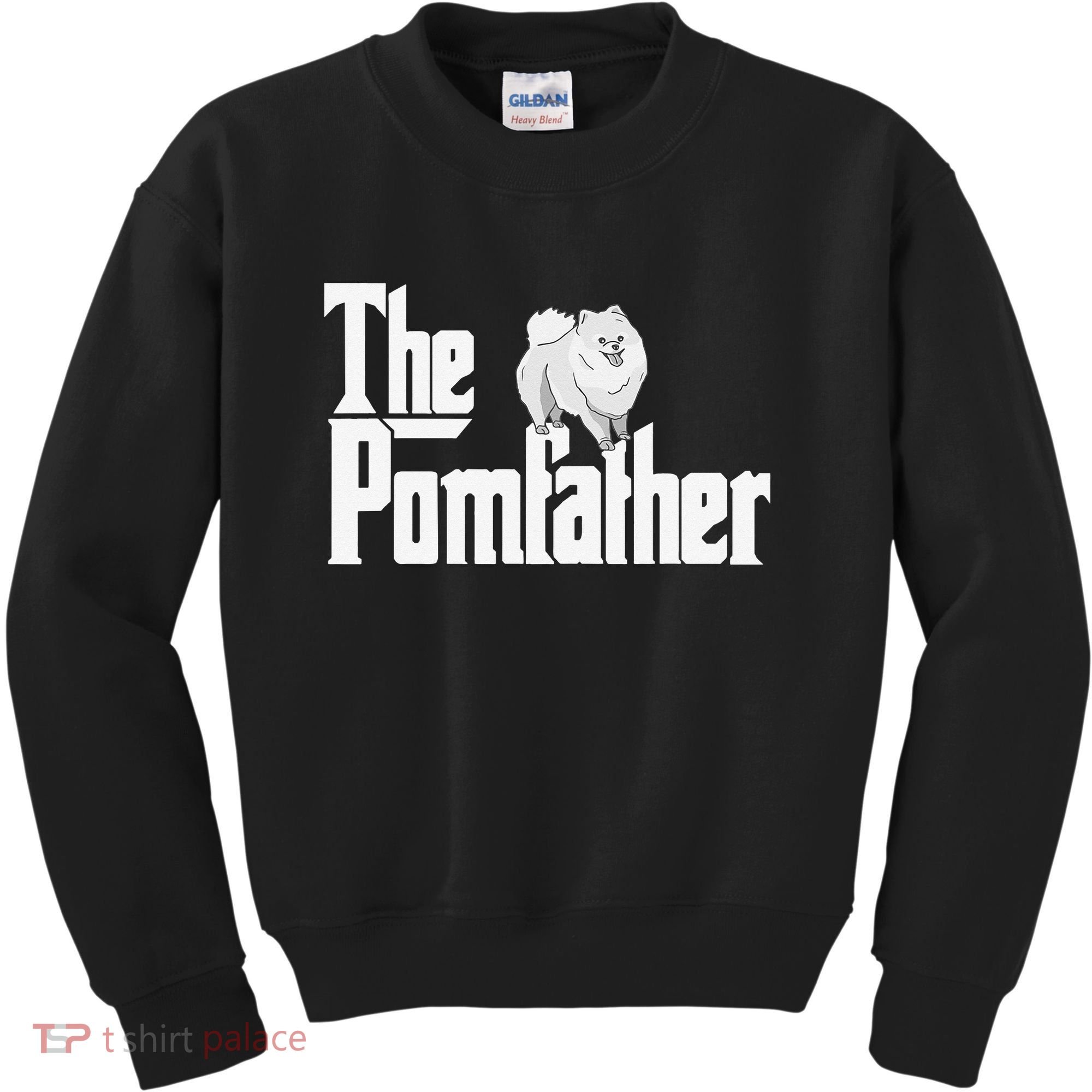The Pomfather - Pom Father Funny Dog Dad Pomeranian Lover Kids Sweatshirt