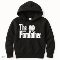 The Pomfather - Pom Father Funny Dog Dad Pomeranian Lover Kids Hoodie thumb 0