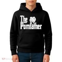The Pomfather - Pom Father Funny Dog Dad Pomeranian Lover Kids Hoodie thumb 4