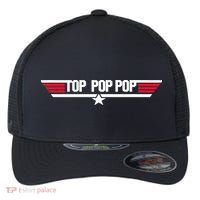Top Pop pop Funny Dad Grandpa Father's Day Gift Flexfit Unipanel Trucker Cap thumb 0