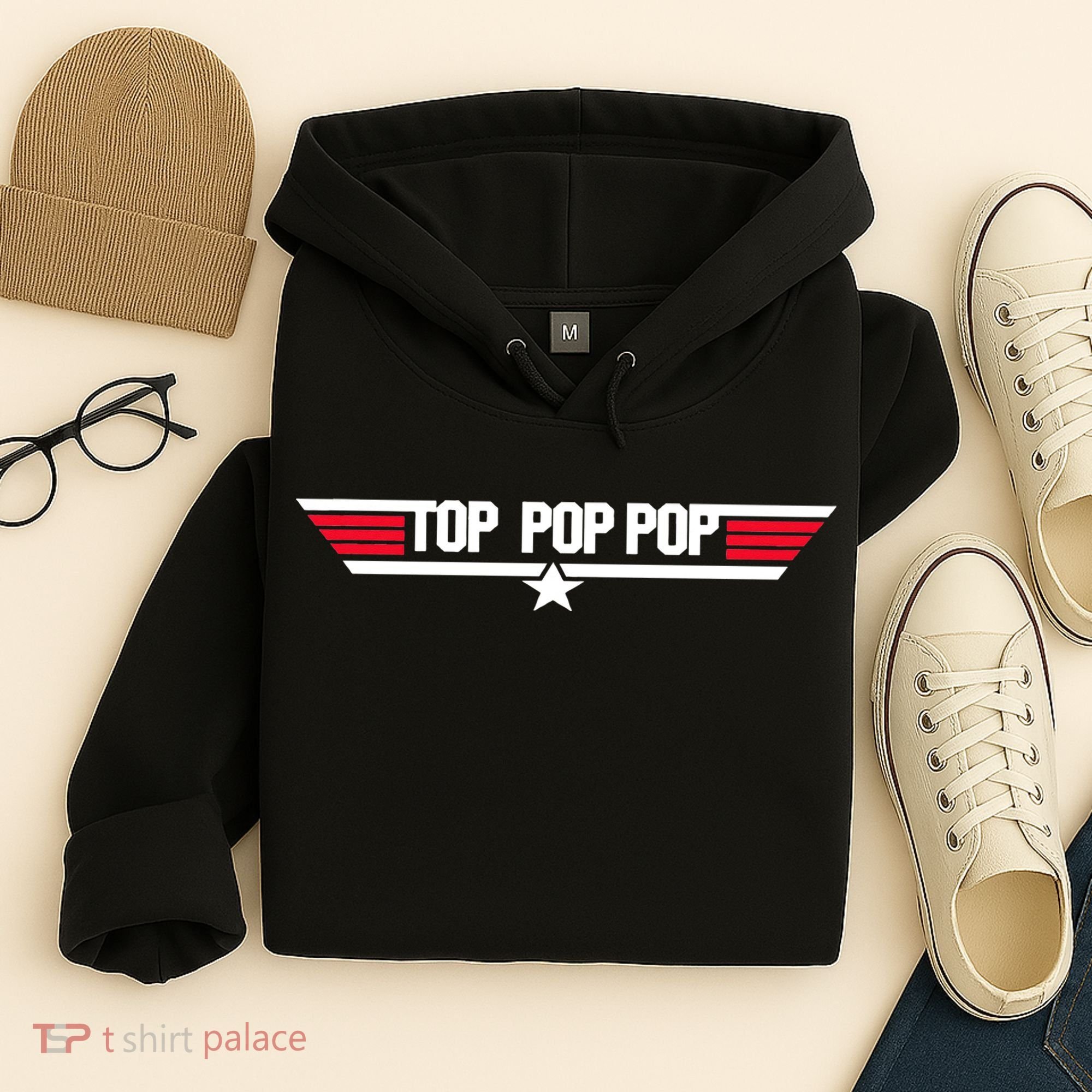 Top Pop pop Funny Dad Grandpa Father's Day Gift Hoodie