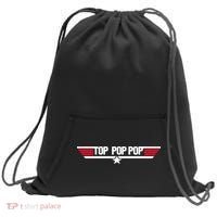 Top Pop pop Funny Dad Grandpa Father's Day Gift Sweatshirt Cinch Pack Bag thumb 0