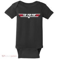 Top Pop pop Funny Dad Grandpa Father's Day Gift Baby Bodysuit thumb 0