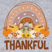Thankful Pumpkin Patch Cute Rainbow Holiday Women's Sweatshirt thumb 2
