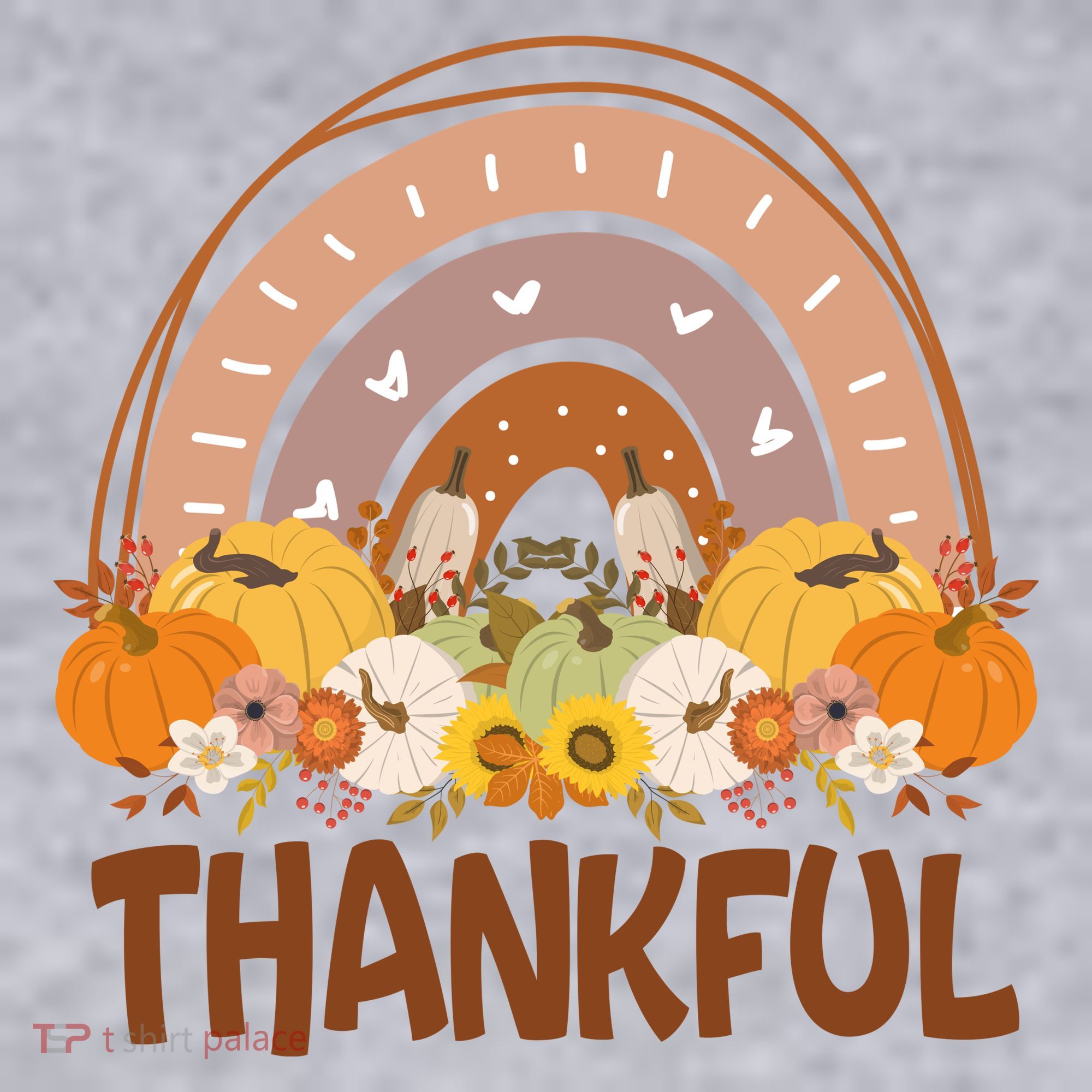 Thankful Pumpkin Patch Cute Rainbow Holiday Women's Sweatshirt