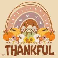Thankful Pumpkin Patch Cute Rainbow Holiday Tote Bag thumb 4